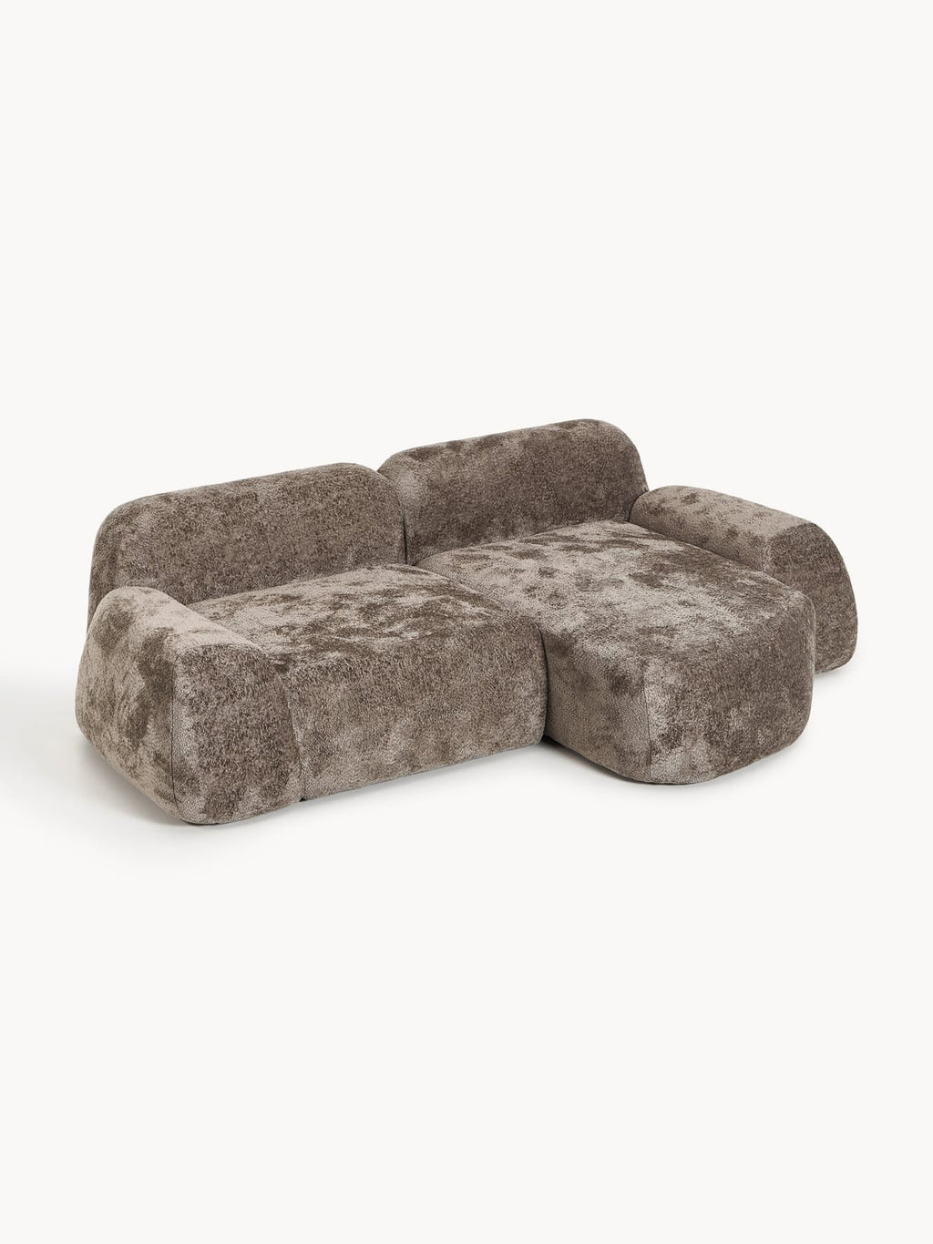 Wolke Modular Teddy Bouclé Corner Sofa (3-seater) — Taupe