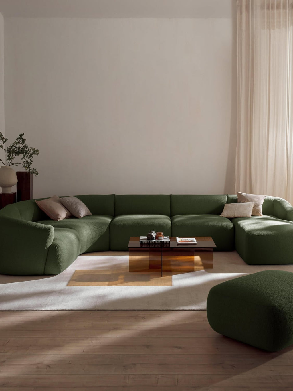 Sofia Modular Bouclé XL Sofa — Forest Green