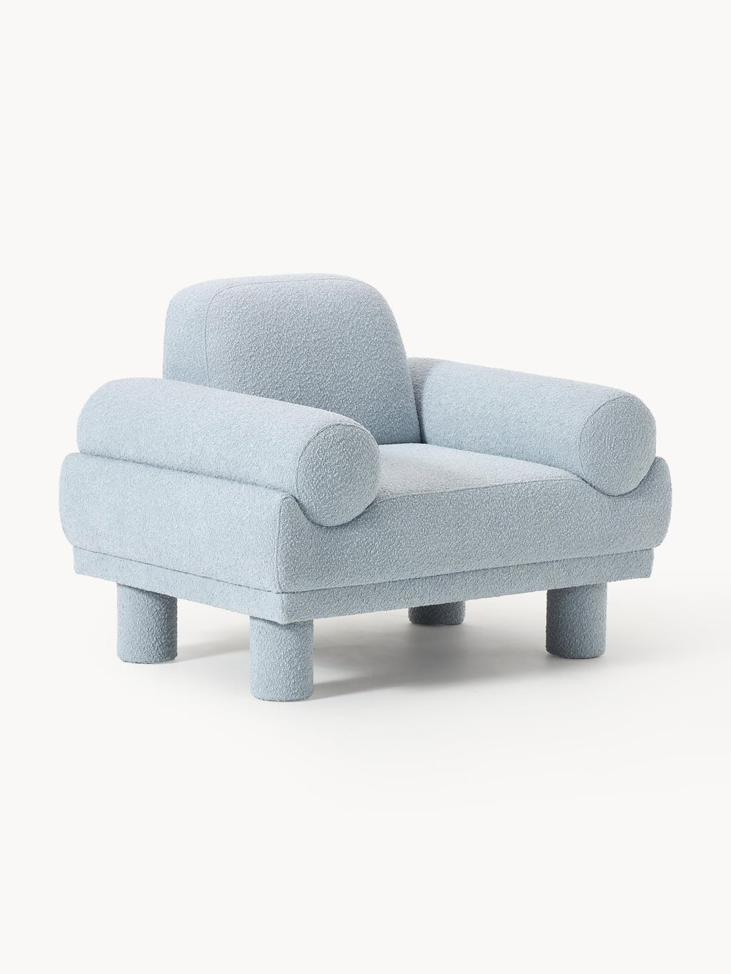 Lilo Bouclé Armchair — Light Blue