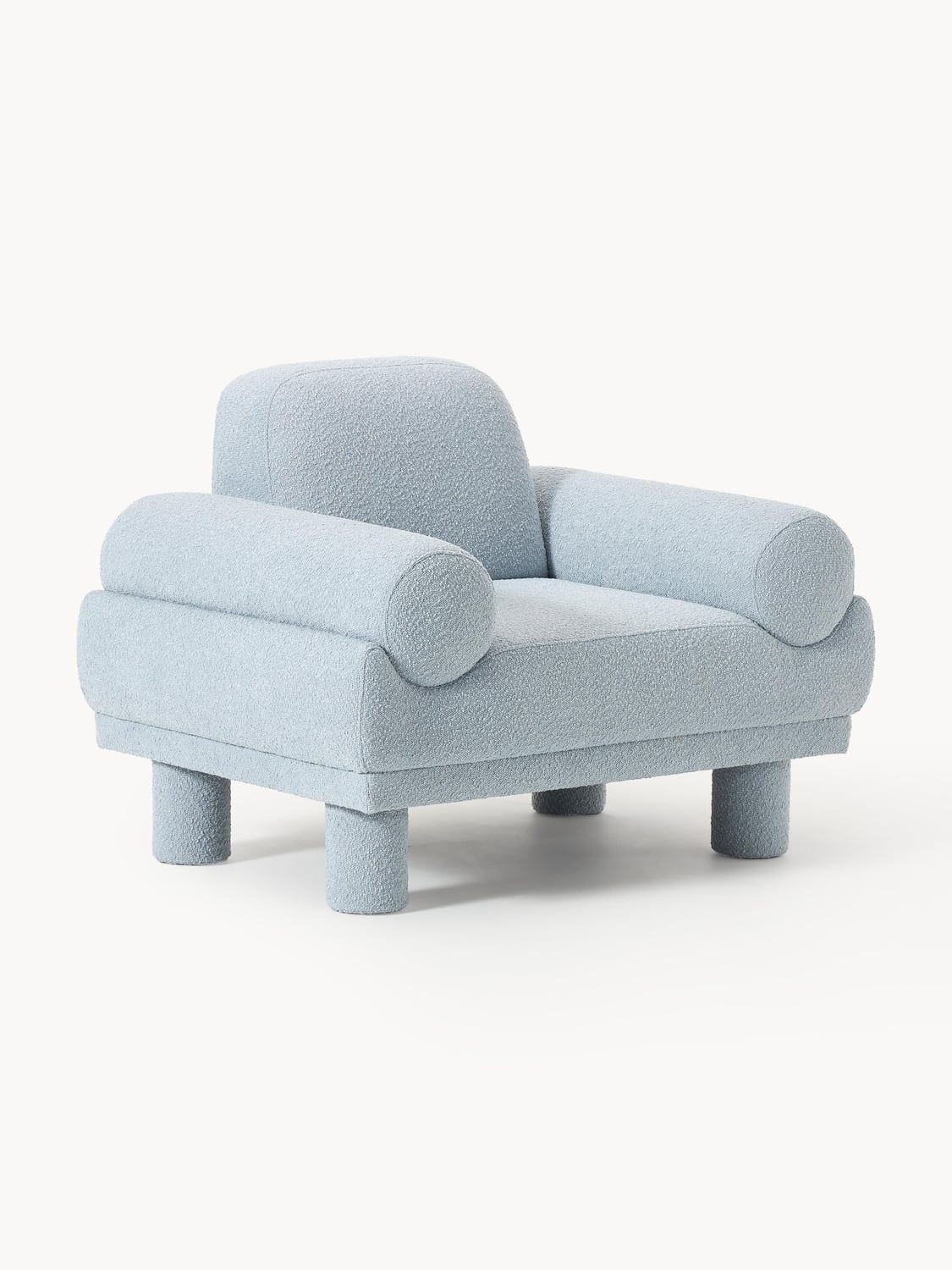 Lilo Bouclé Armchair — Light Blue