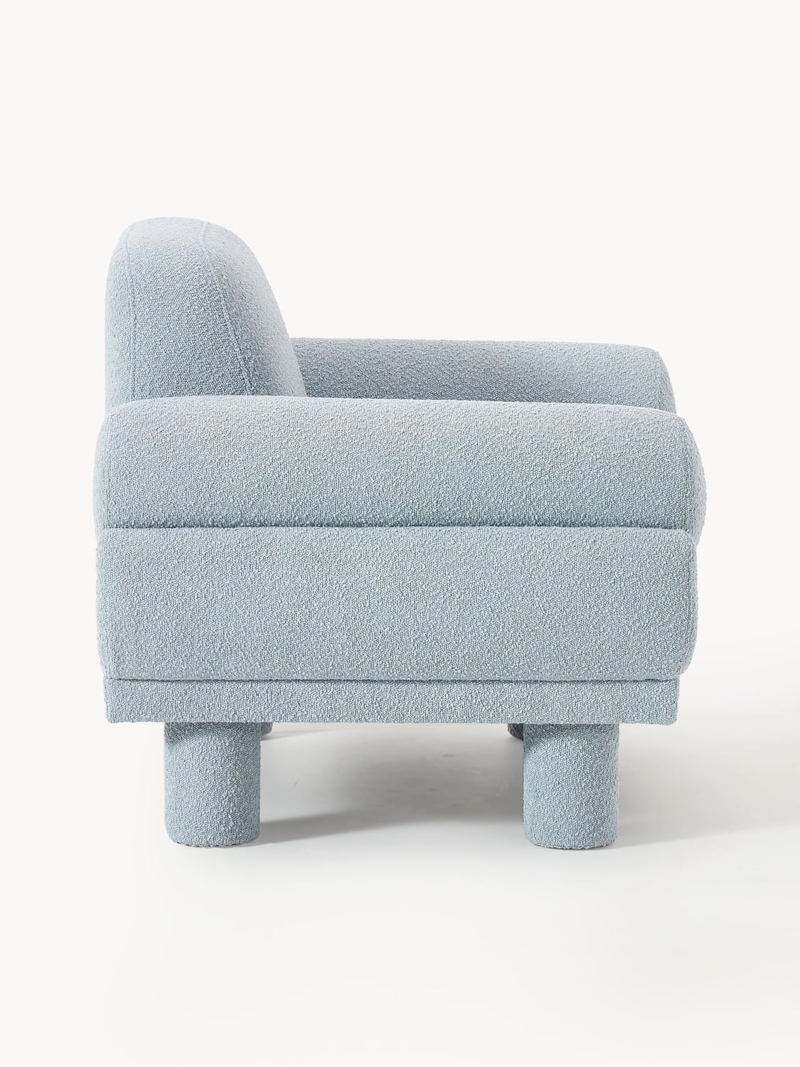 Lilo Bouclé Armchair — Light Blue