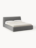 Cloud Upholstered Bed with Storage — Grey