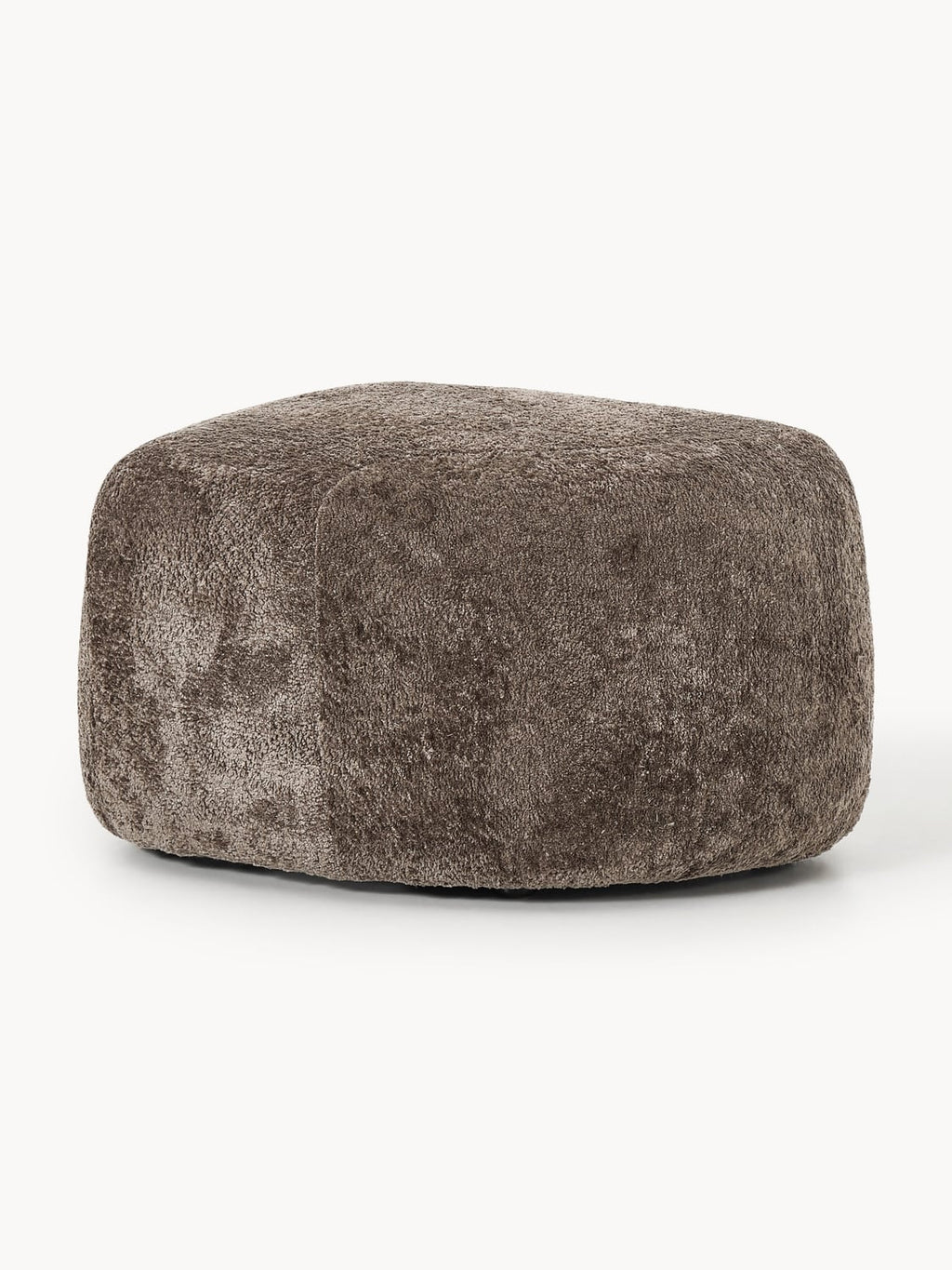 Wolke Oval Sofa Ottoman in Teddy Bouclé