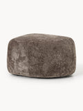 Wolke Oval Sofa Ottoman in Teddy Bouclé