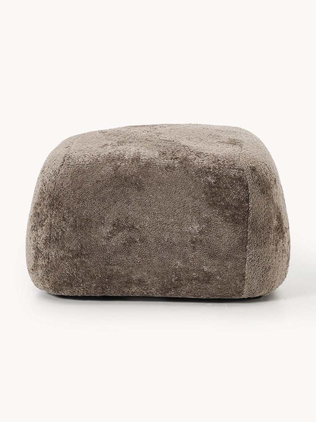 Wolke Oval Sofa Ottoman in Teddy Bouclé