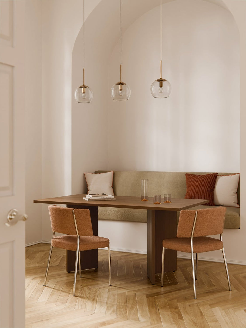 Toni Wood-Dining Table, in various sizes — Taupe