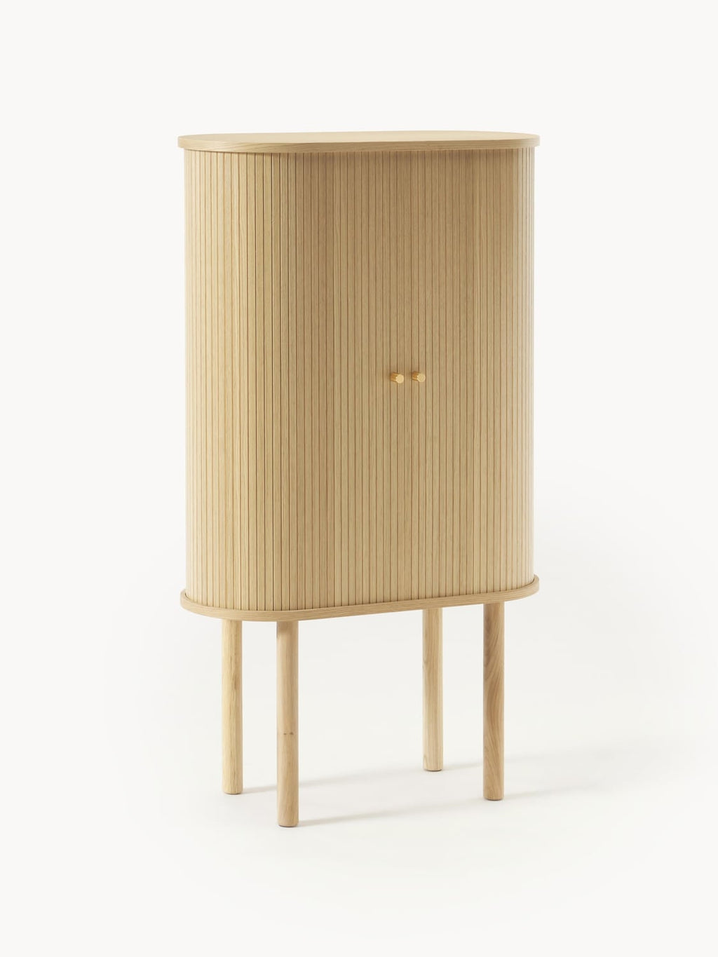 Calary Highboard with Fluted Front — Sand