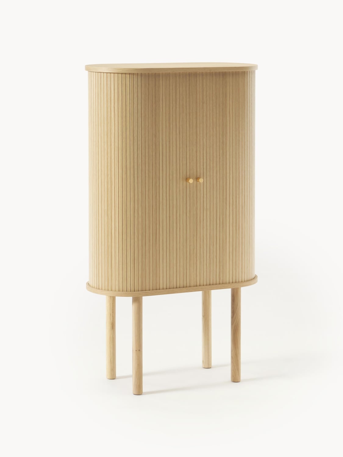 Calary Highboard with Fluted Front — Sand