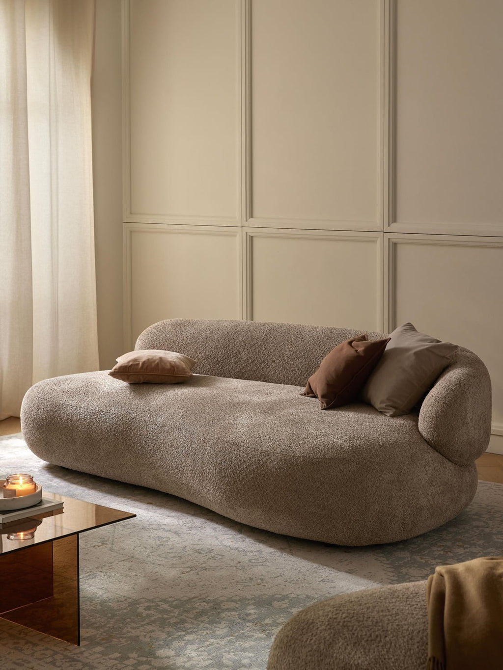 Alba Sofa (3-seater) in Teddy Bouclé — Sage
