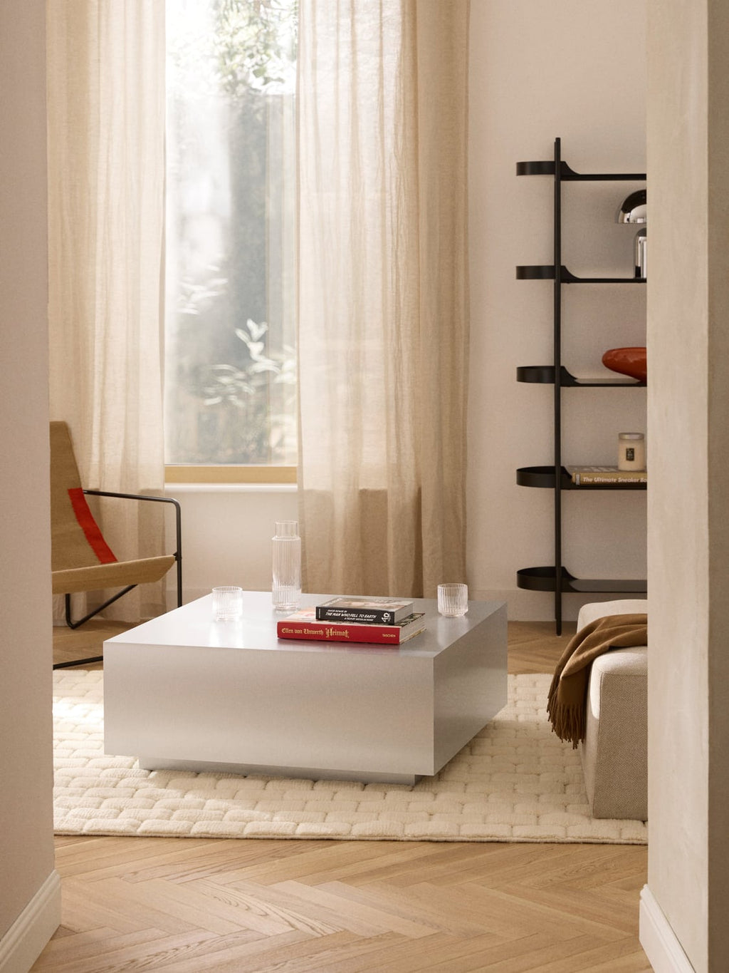 Lesley Coffee Table with Metal Effect