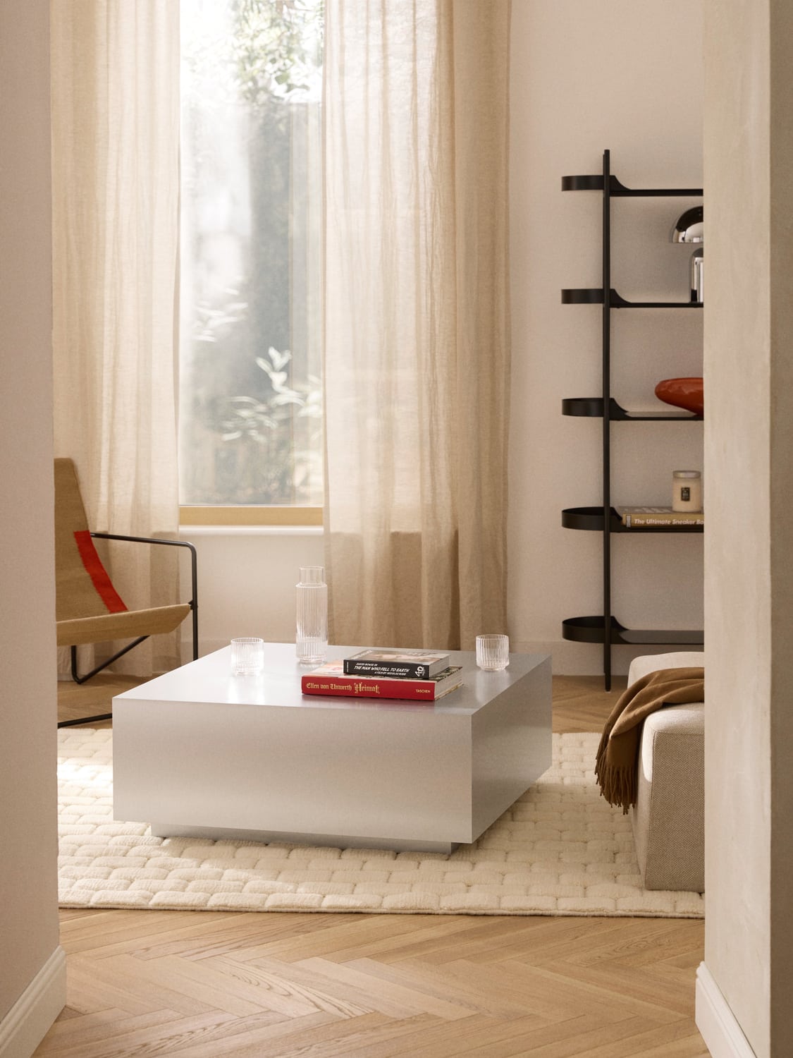 Lesley Coffee Table with Metal Effect