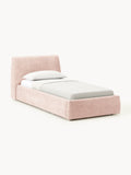Cloud Upholstered Single Bed — Blush