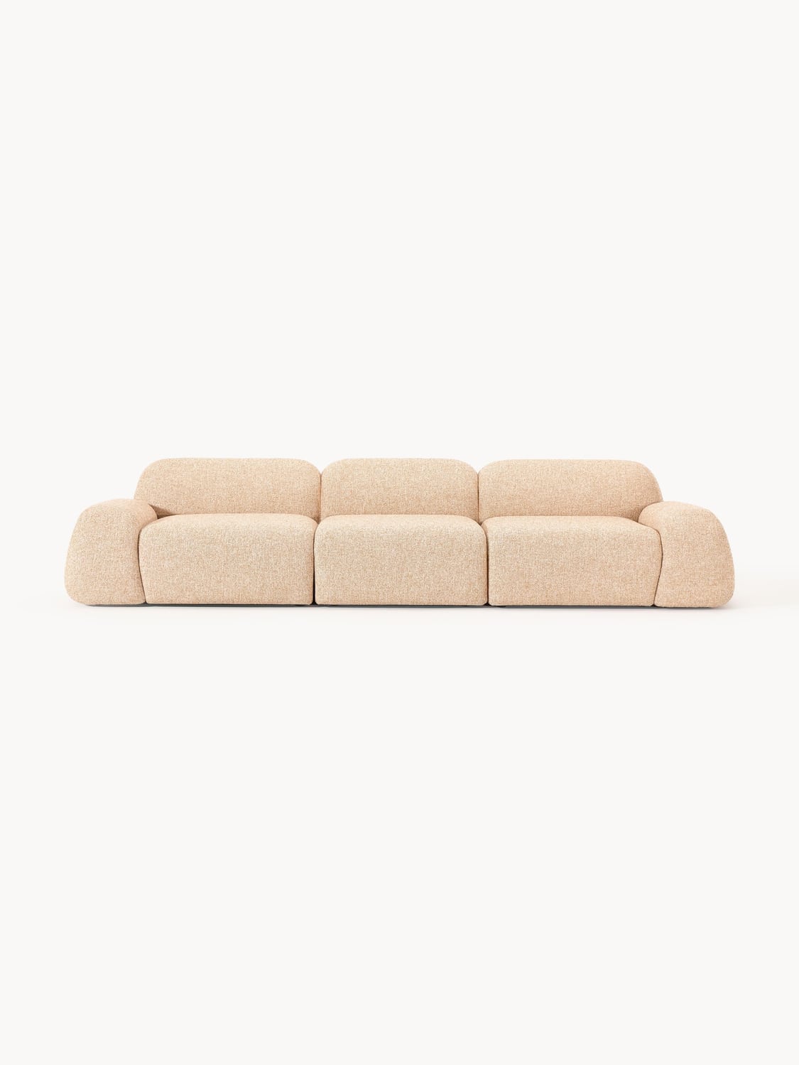 Wolke Modular Bouclé Sofa (4-seater) — Beige