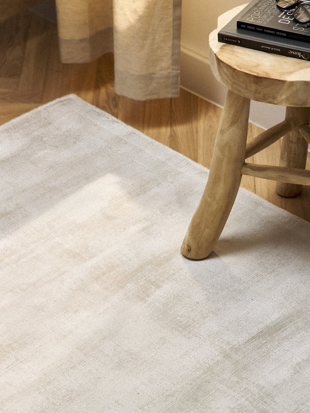 Jane Handwoven Viscose Rug — Off-White