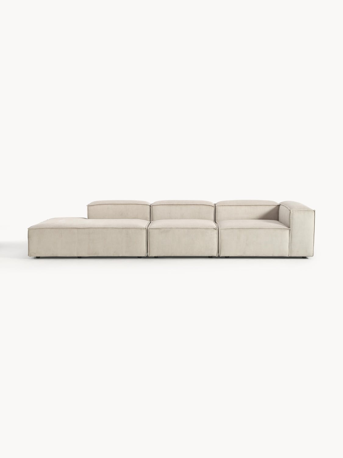 Lennon Modular XL Ottoman in Corduroy — Oatmeal