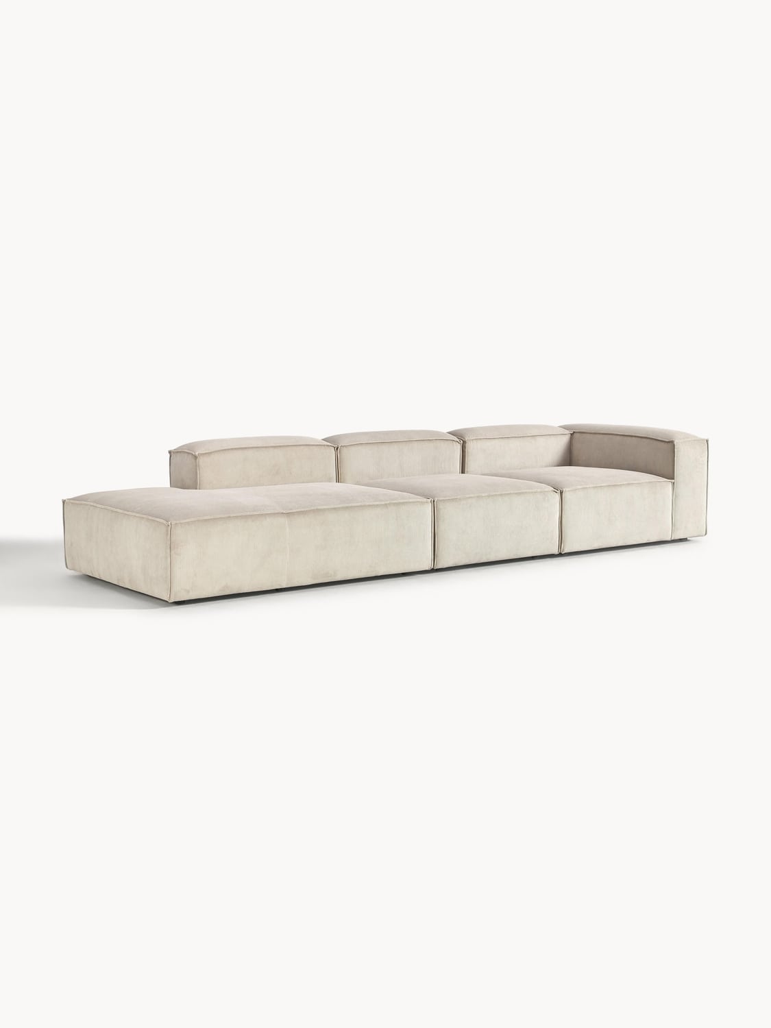 Lennon Modular XL Ottoman in Corduroy — Oatmeal