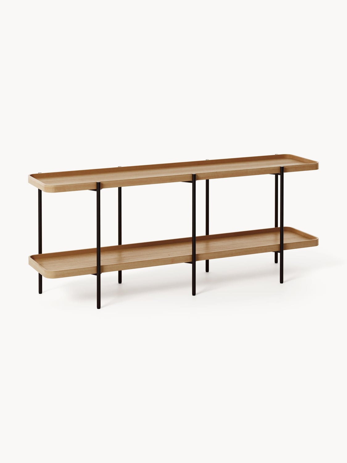 Renee Low Wooden Shelving Unit — Warm Grey