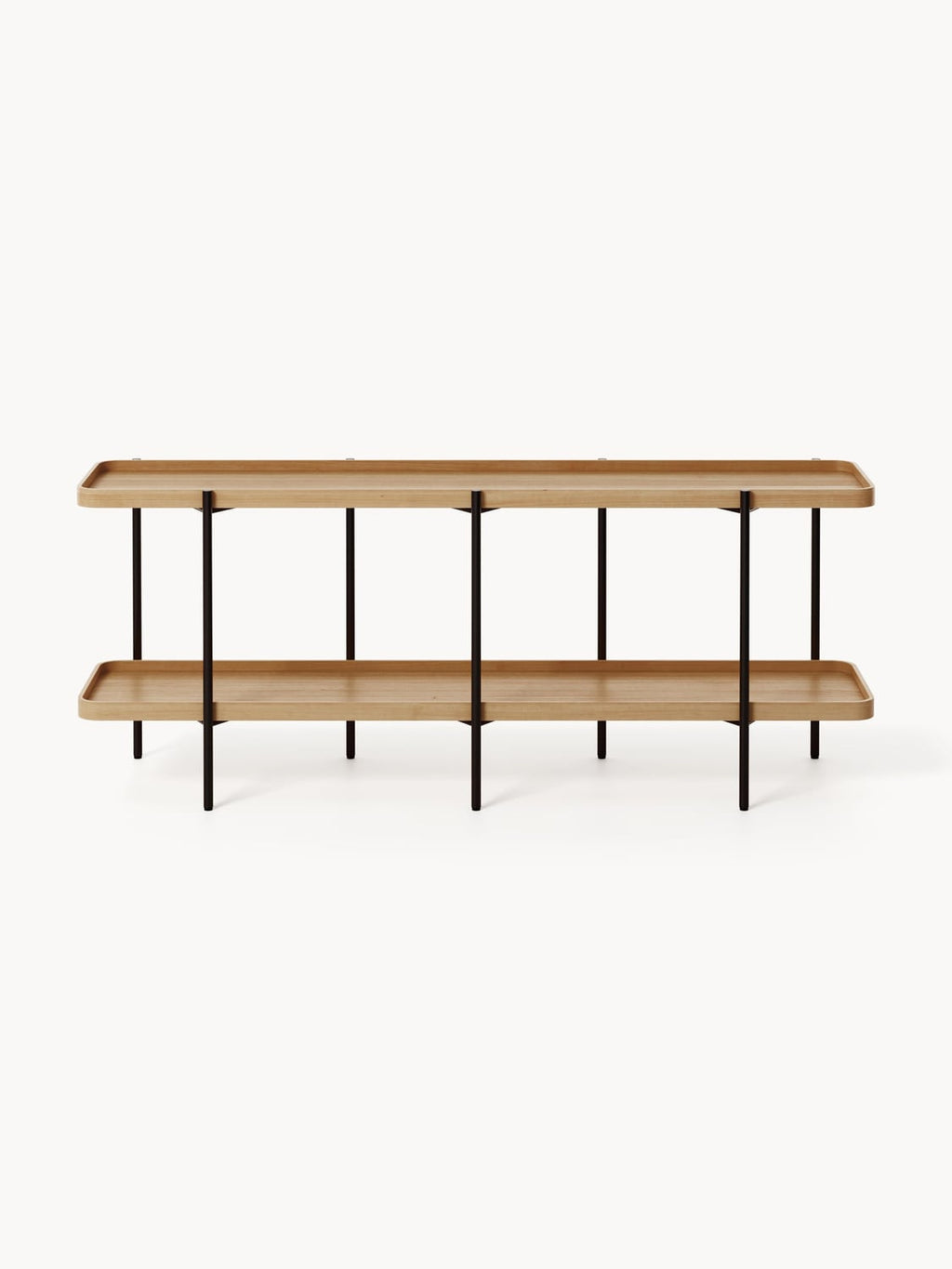 Renee Low Wooden Shelving Unit — Warm Grey