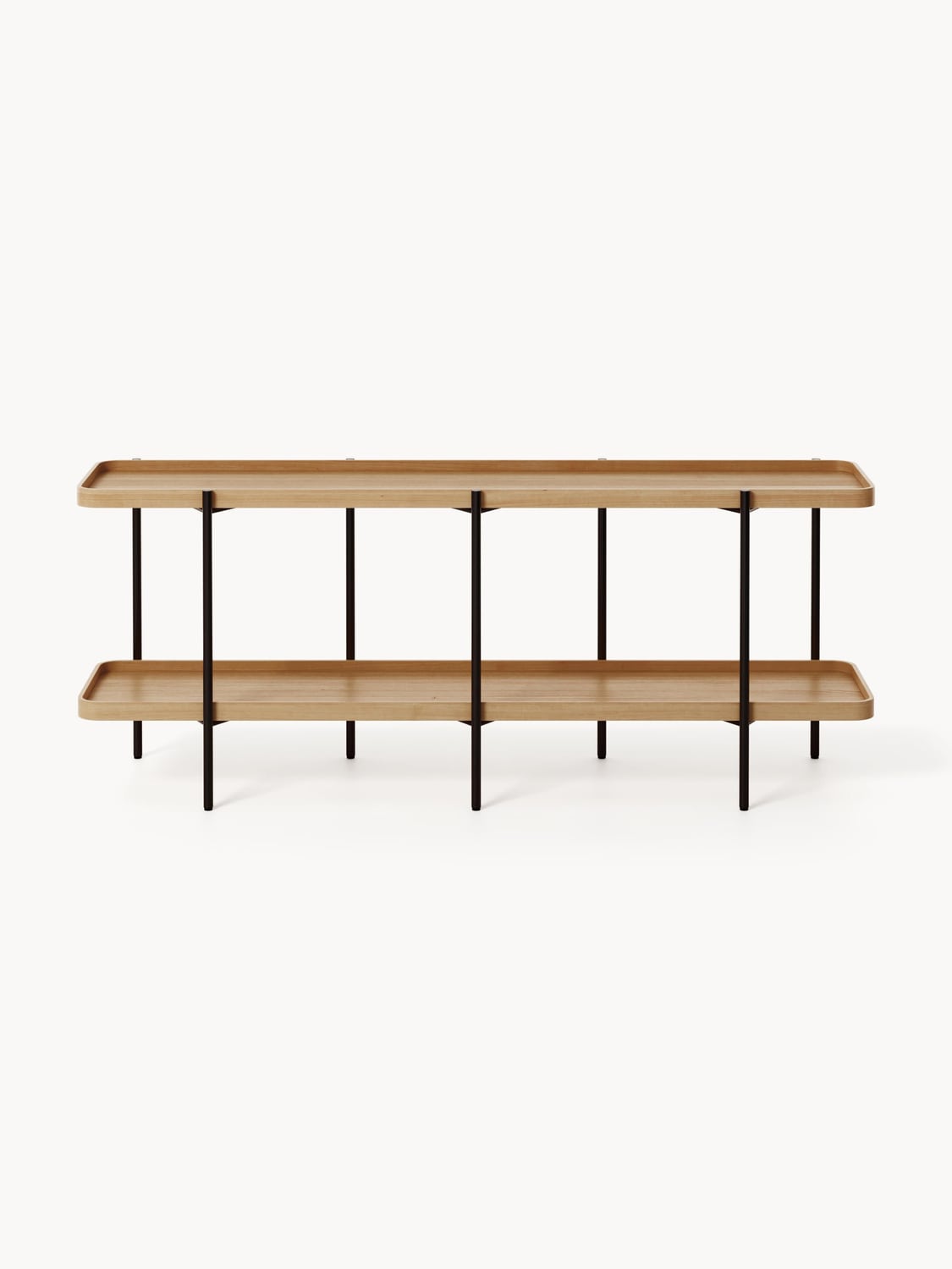 Renee Low Wooden Shelving Unit — Warm Grey