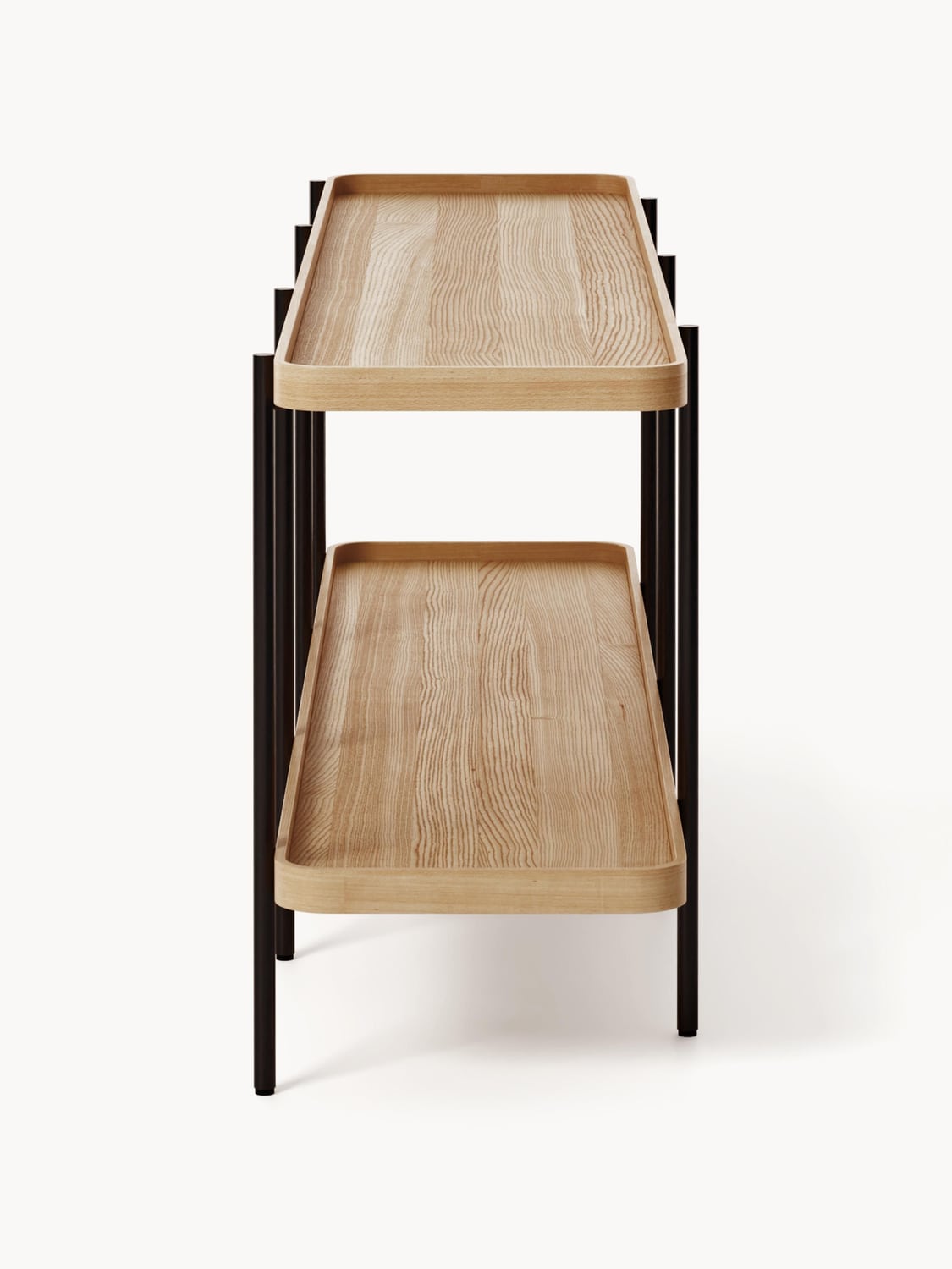 Renee Low Wooden Shelving Unit — Warm Grey