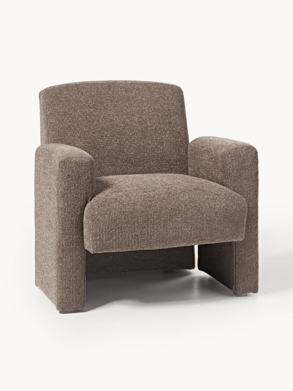 Aven Bouclé Lounge Chair — Dark Grey
