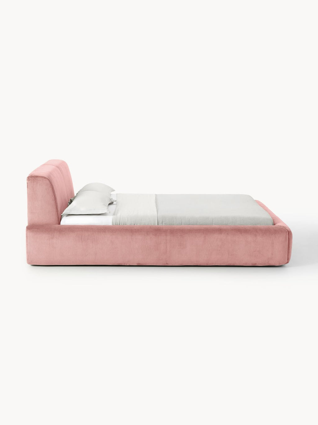 Melva Upholstered Bed — Pink