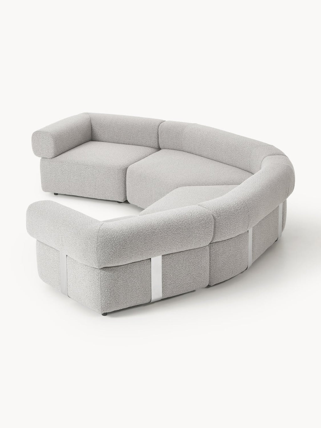 Anton Large Modular Bouclé Sofa — Oatmeal