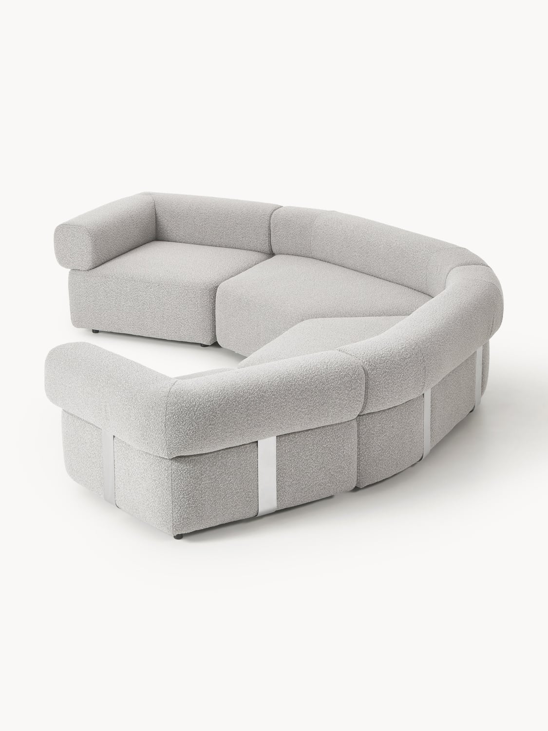 Anton Large Modular Bouclé Sofa — Oatmeal
