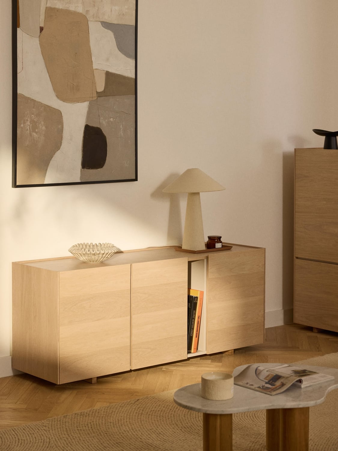 Larsen Wooden Sideboard — Sand