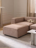 Lennon Sofa Ottoman in Linen Blend — Olive