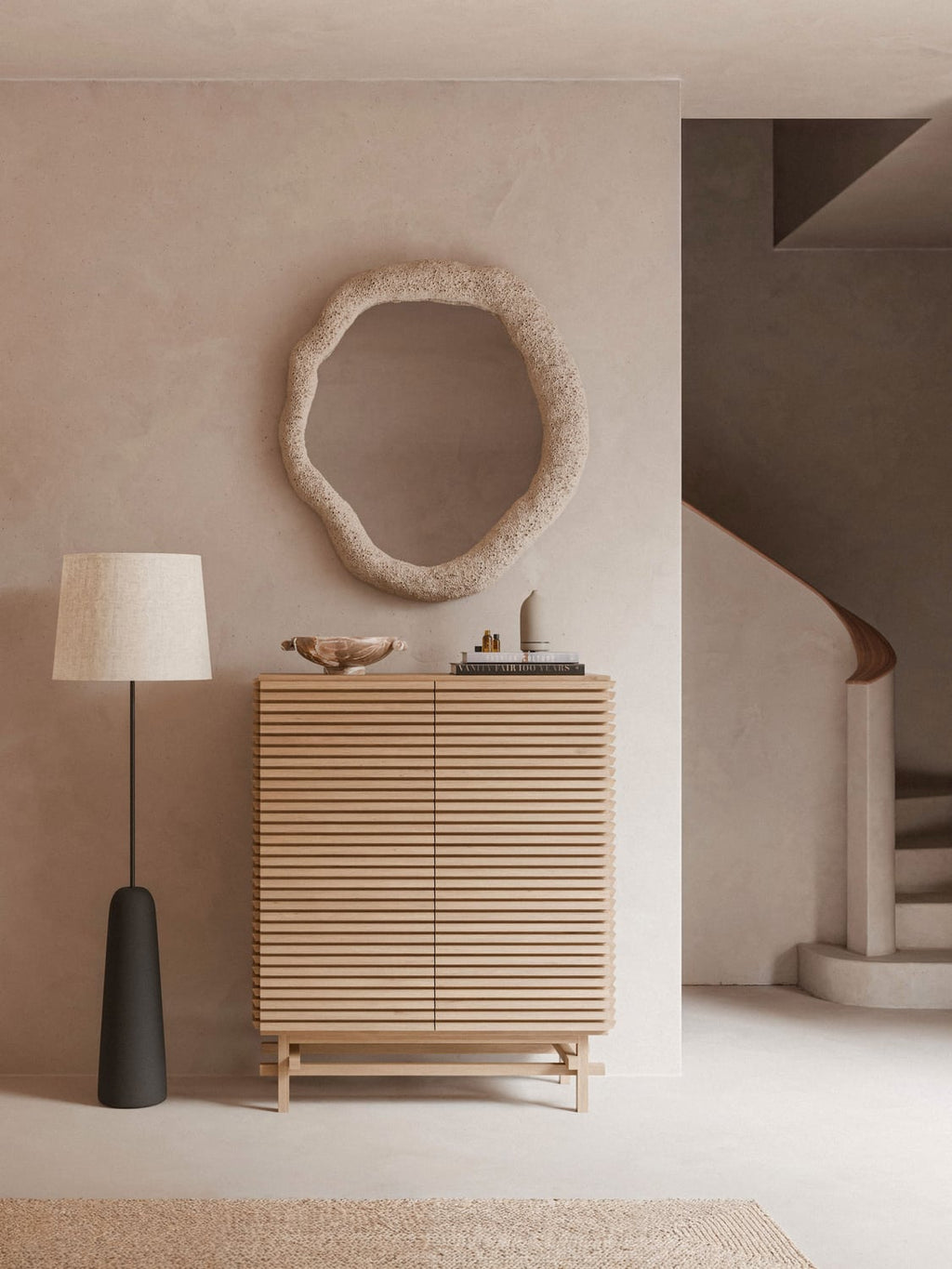 Pierce Highboard in Oak — Caramel