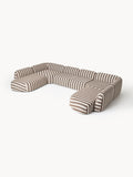 Wolke Modular Striped XL Sofa — Sage