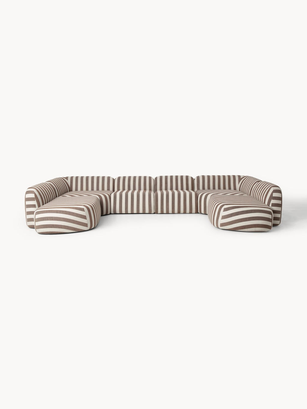 Wolke Modular Striped XL Sofa — Sage