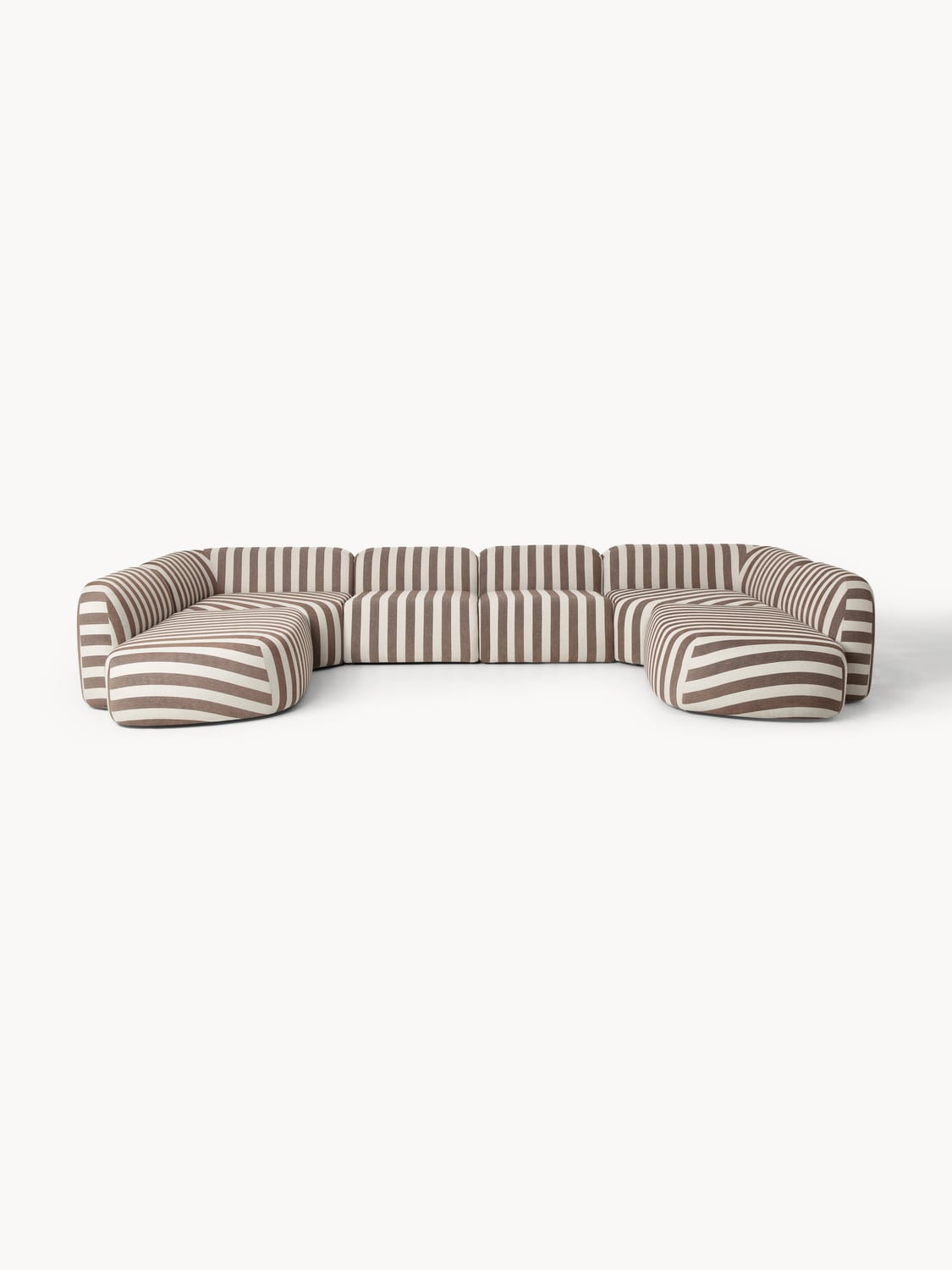 Wolke Modular Striped XL Sofa — Sage
