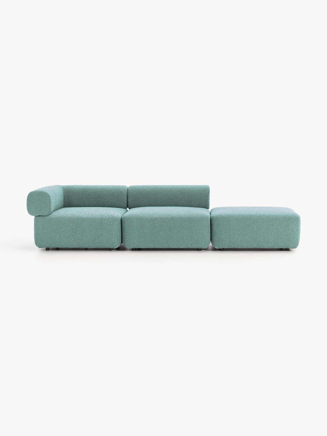 Anton Modular Bouclé-Ottoman — Grey