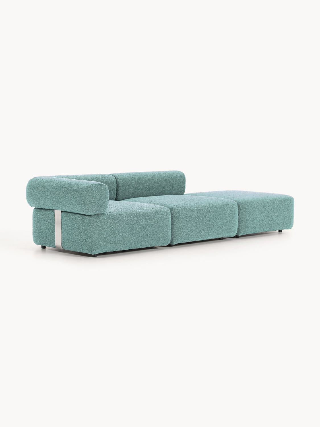 Anton Modular Bouclé-Ottoman — Grey