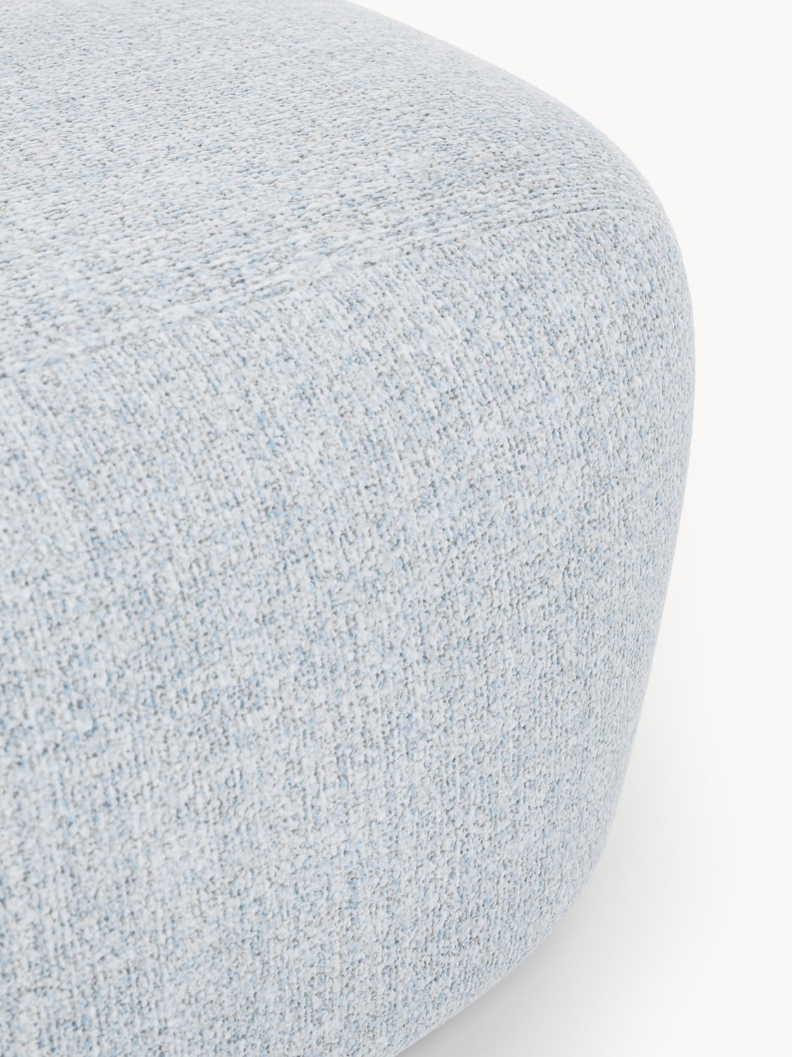 Wolke Large Bouclé Sofa Ottoman — Light Grey