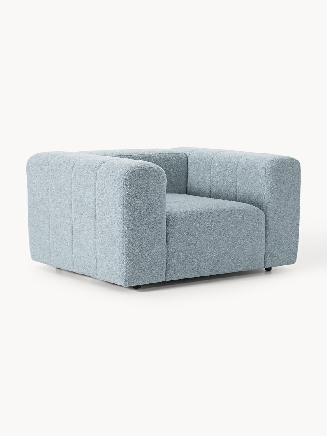 Lena Bouclé Lounge Chair — Grey