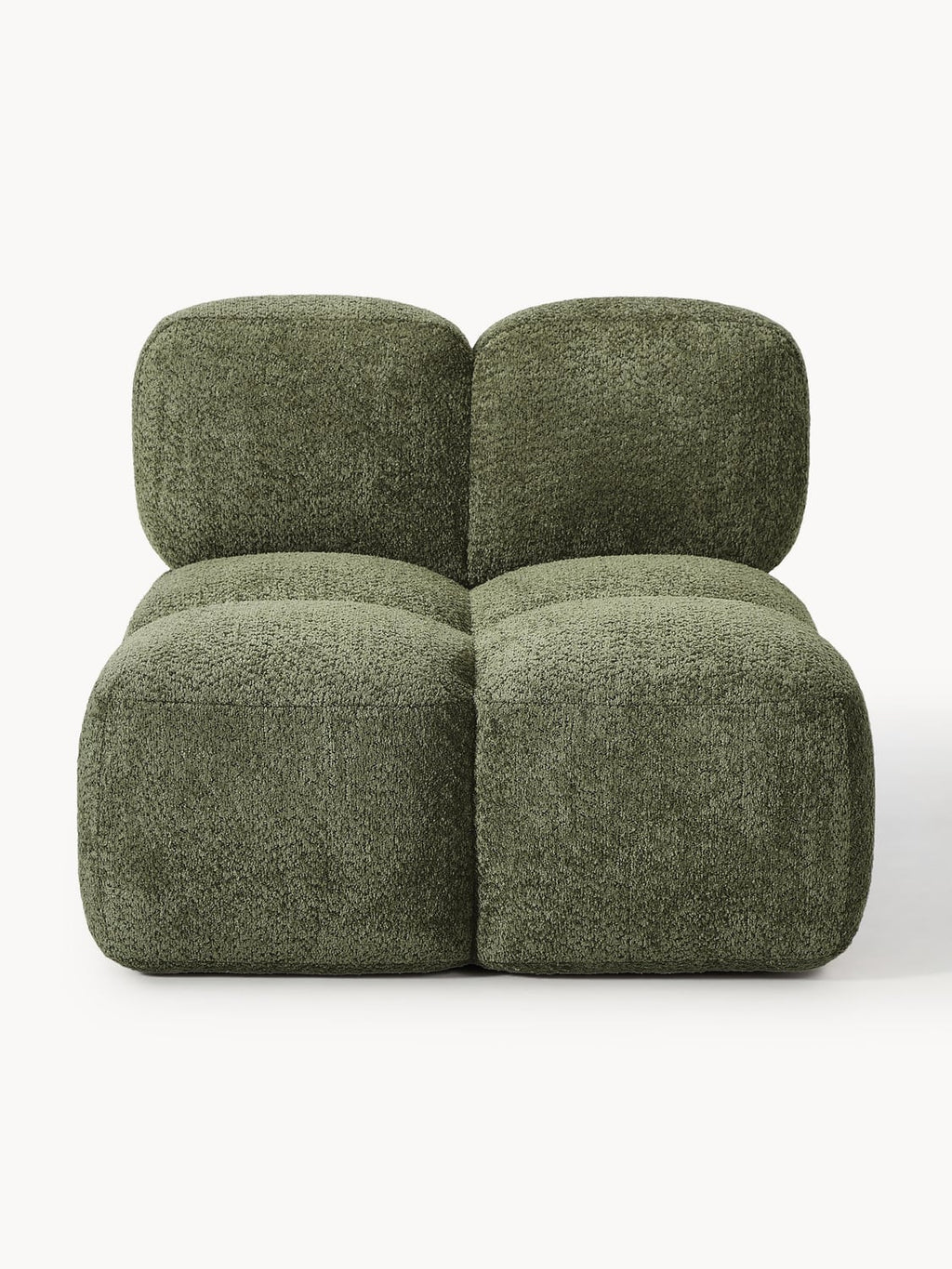 Tayla Middle Module in Teddy Bouclé — Green