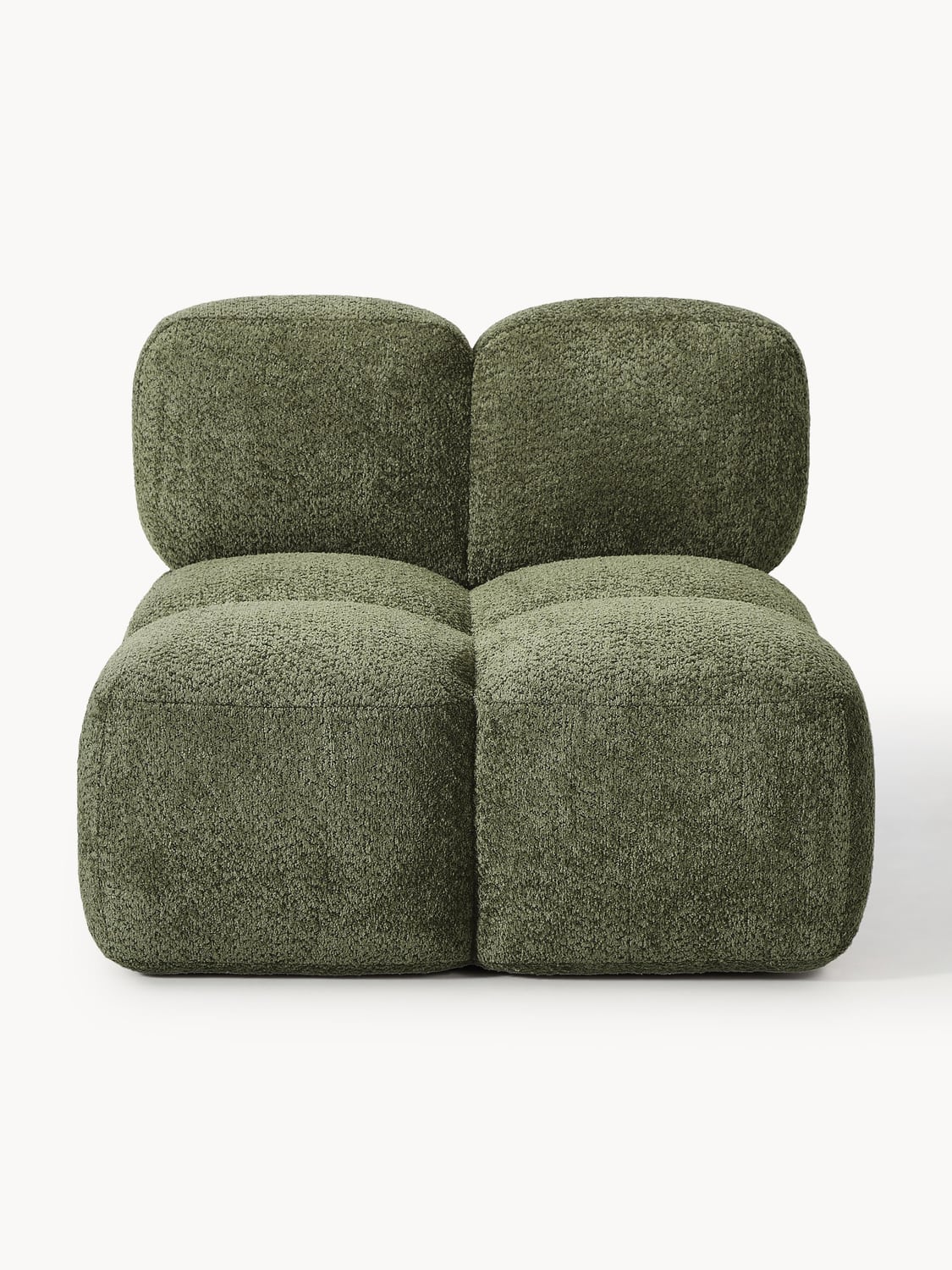 Tayla Middle Module in Teddy Bouclé — Green