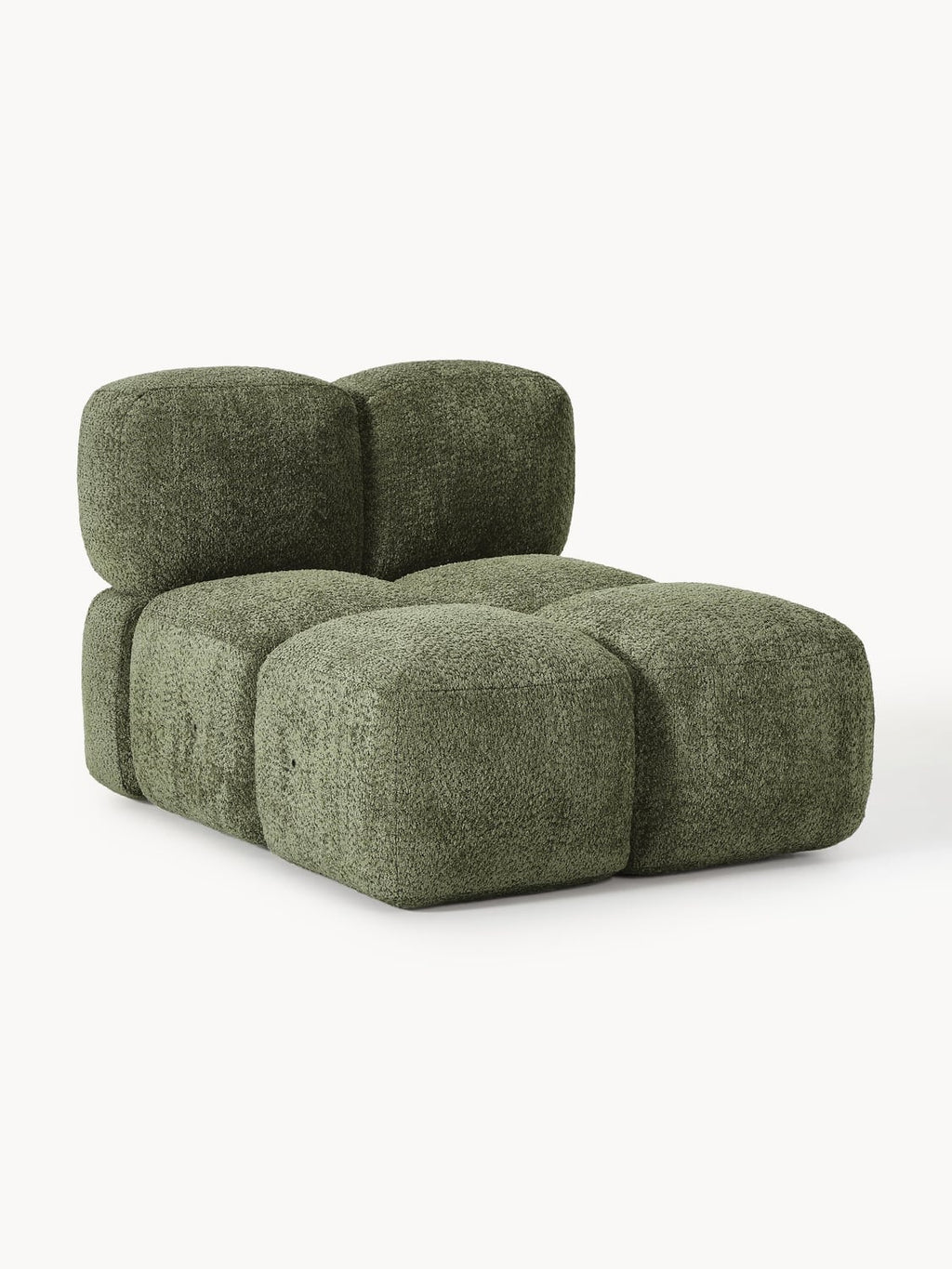 Tayla Middle Module in Teddy Bouclé — Green
