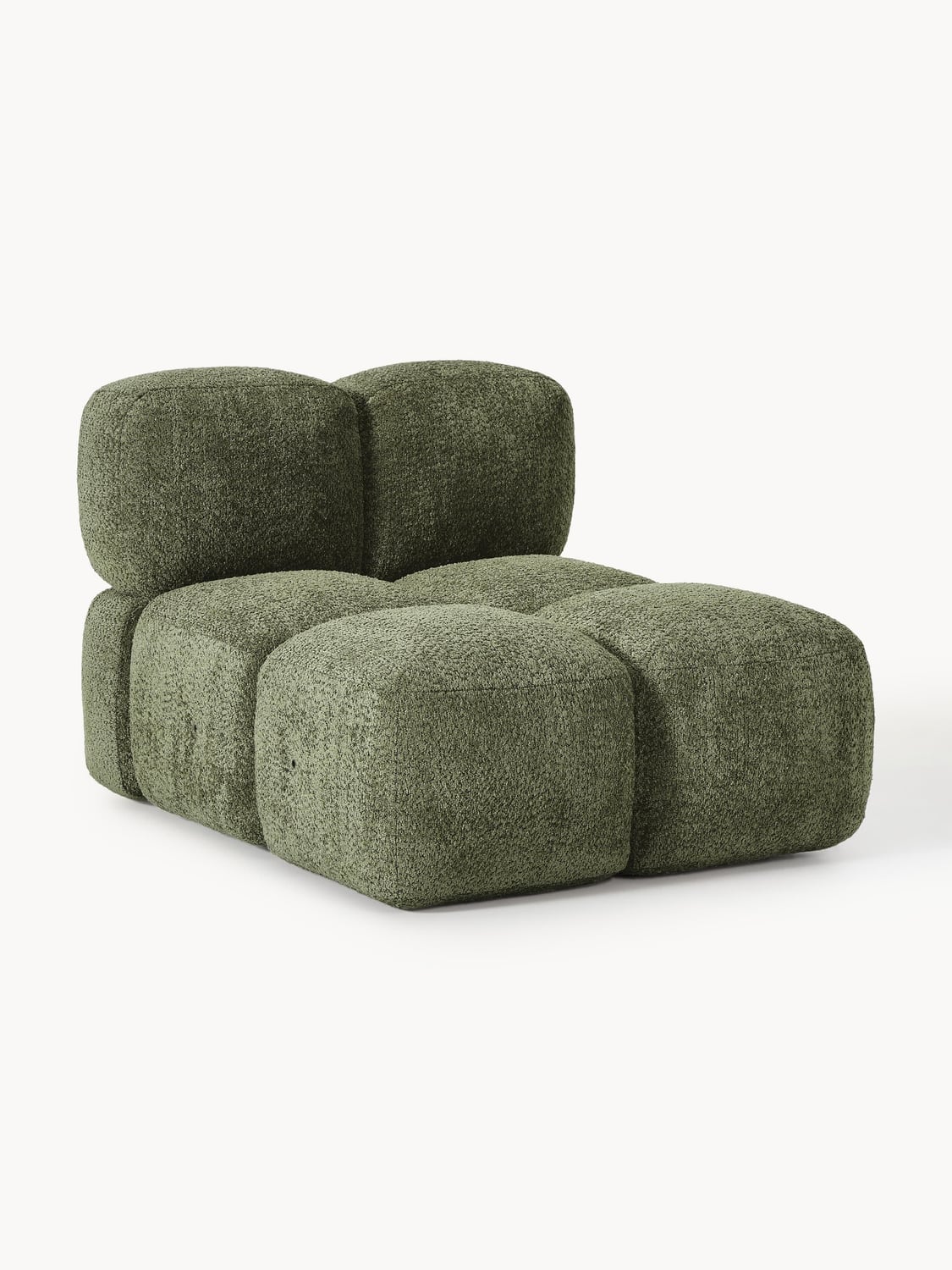 Tayla Middle Module in Teddy Bouclé — Green