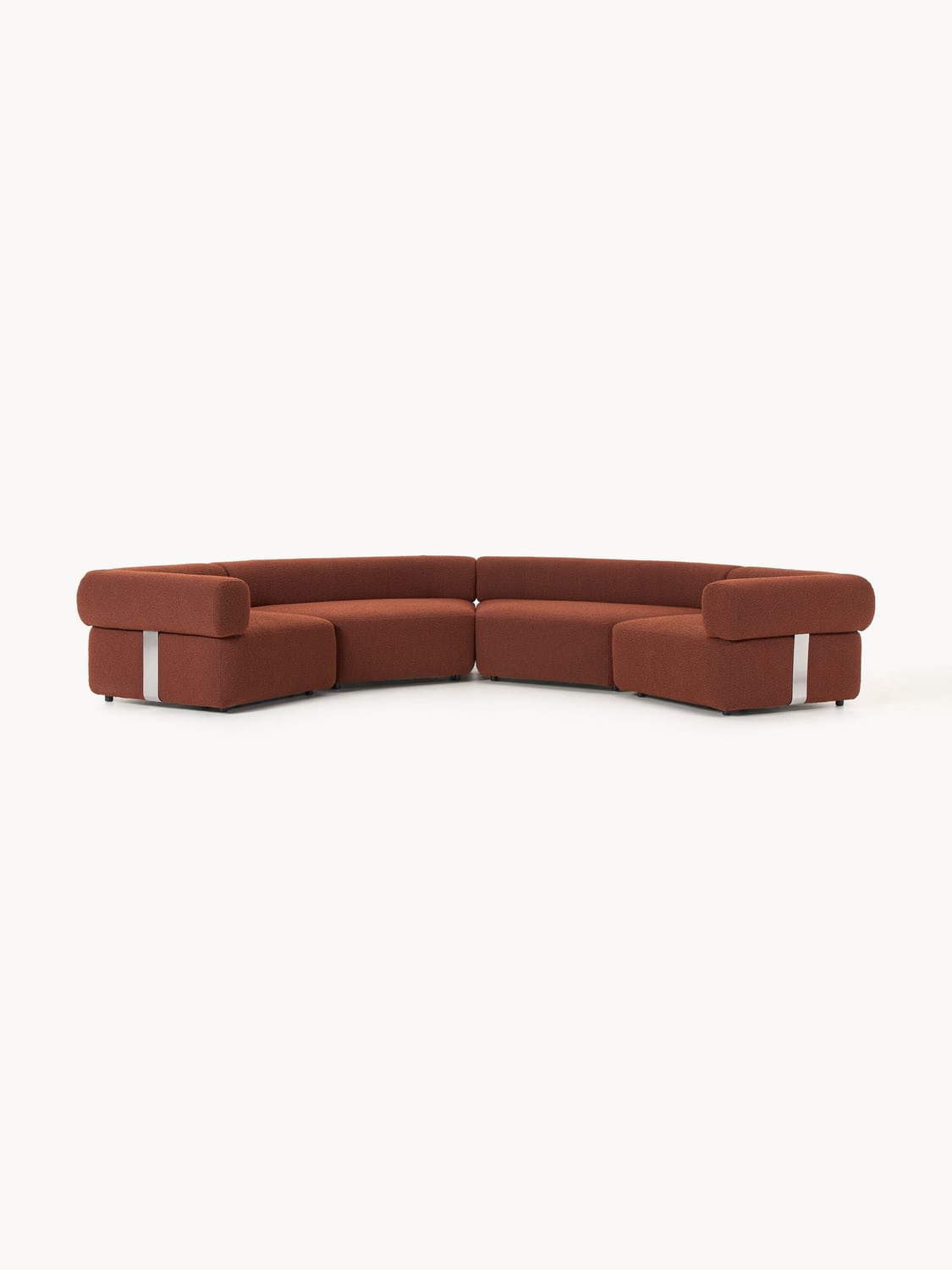 Anton Large Modular Bouclé Sofa — Brown
