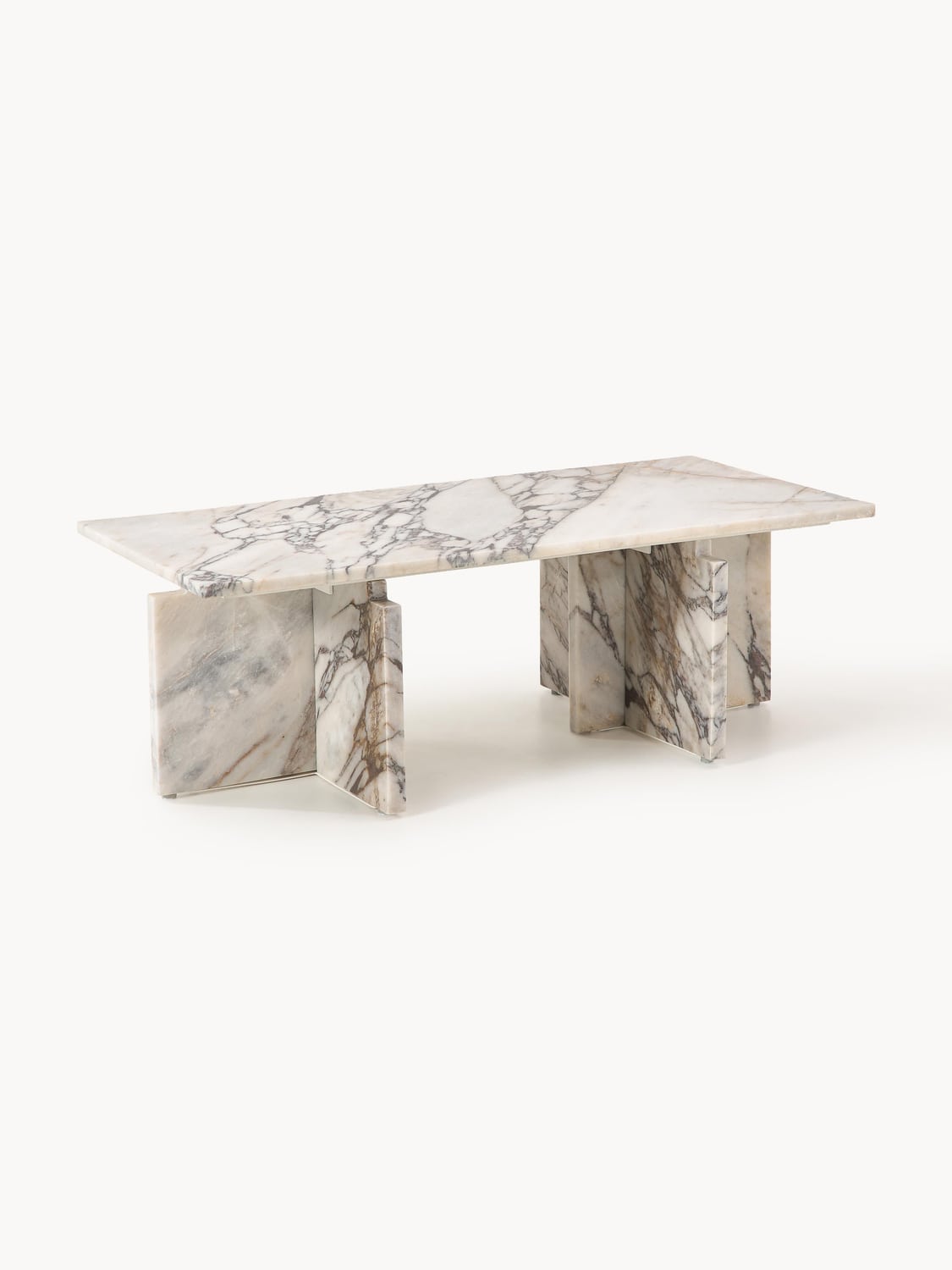 Marisa Coffee Table in Calacatta Viola Marble
