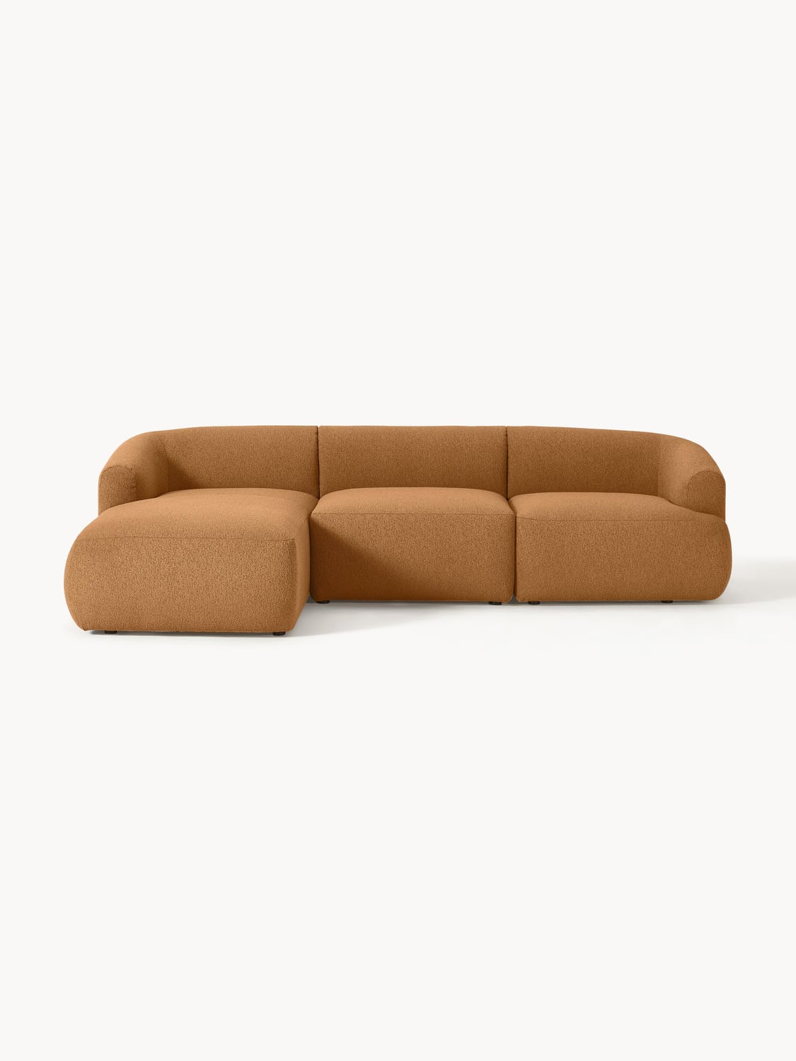 Sofia Modular Bouclé Corner Sofa (3-seater) — Caramel