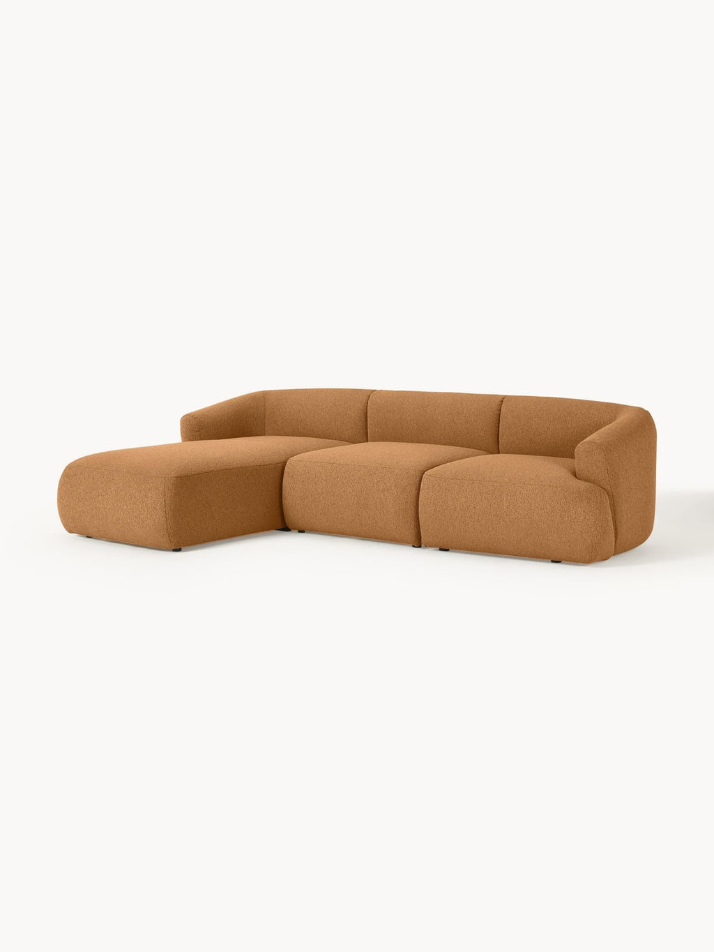 Sofia Modular Bouclé Corner Sofa (3-seater) — Caramel