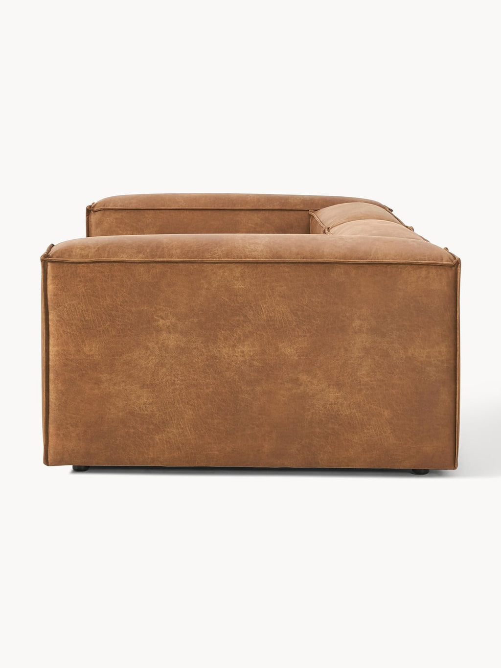 Lennon Modular Sofa (3-seater) in Leather — Terracotta