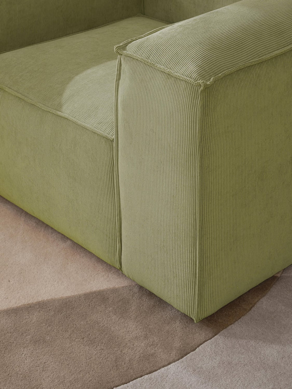 Lennon Armchair in Corduroy — Mushroom