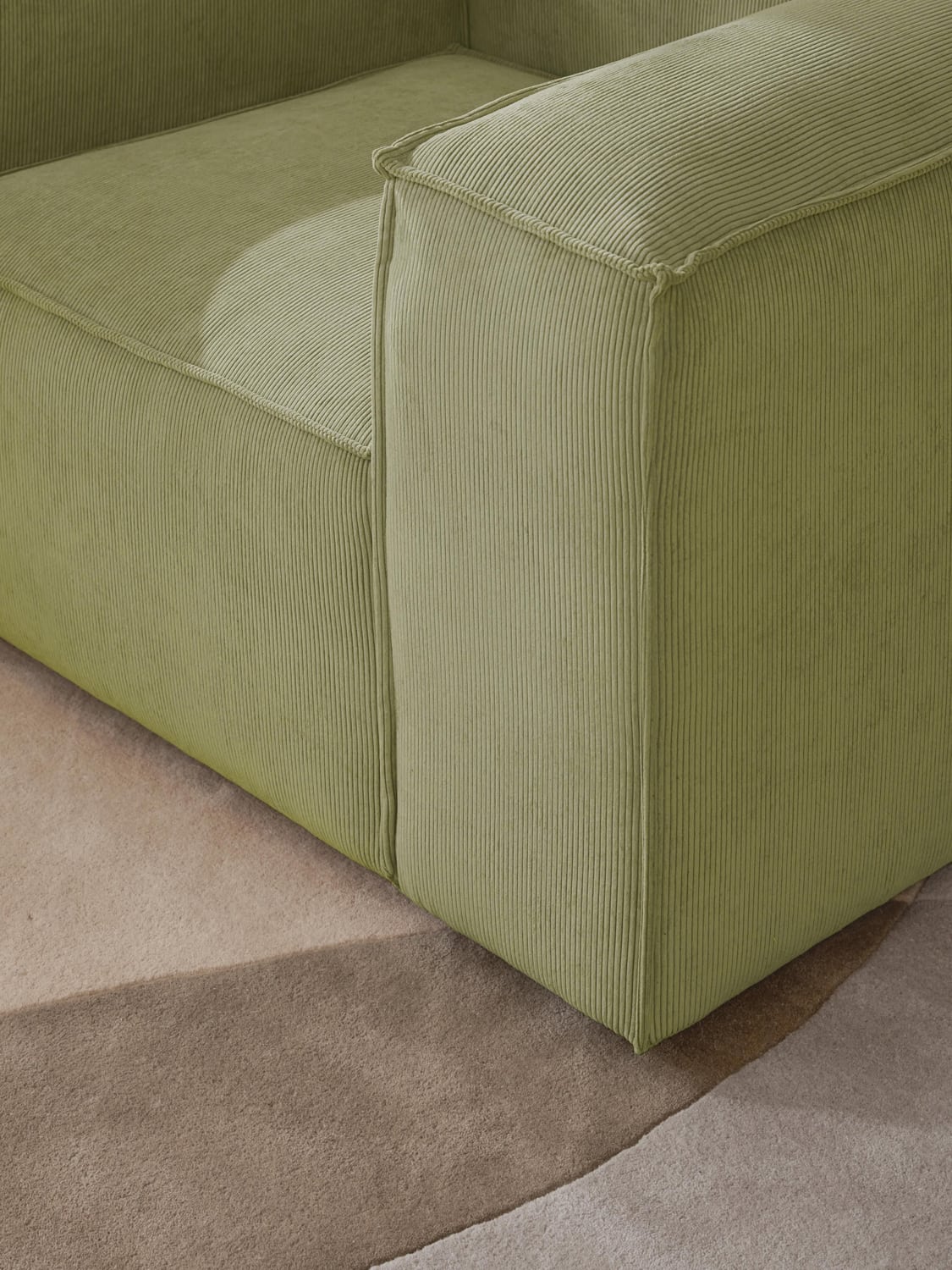Lennon Armchair in Corduroy — Mushroom