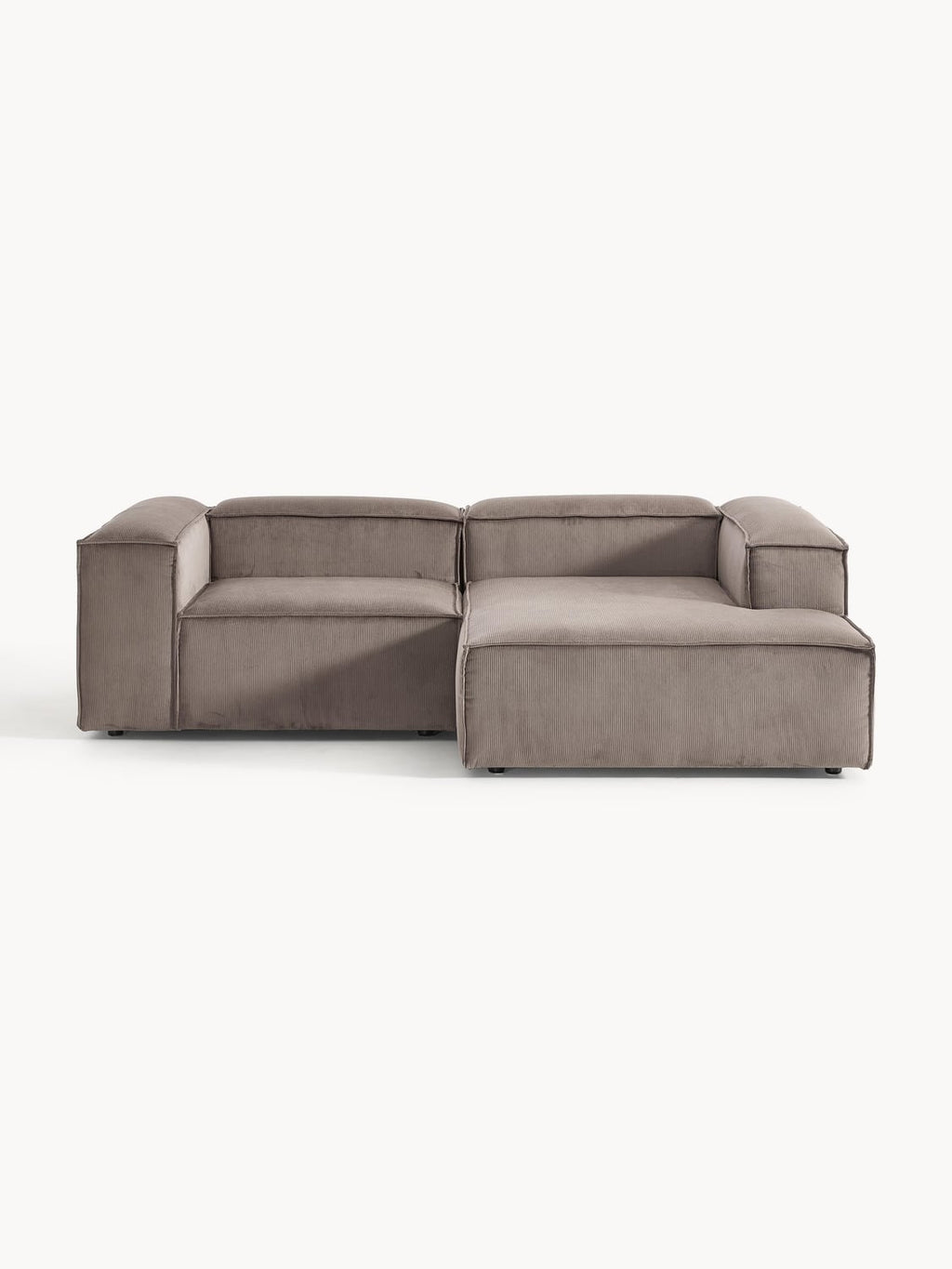 Lennon Modular Corner Sofa (2-seater) in Corduroy — Mushroom
